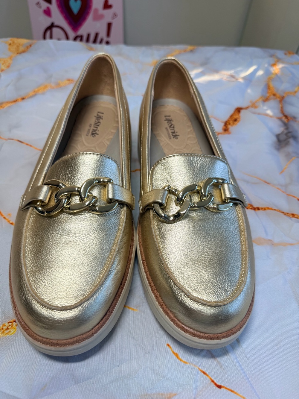 LifeStride Chelsea gold shoes size 10W